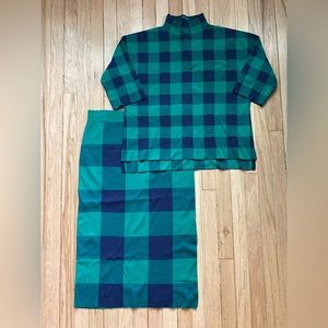 Whistles Mod Green Buffalo Plaid Set Size Large